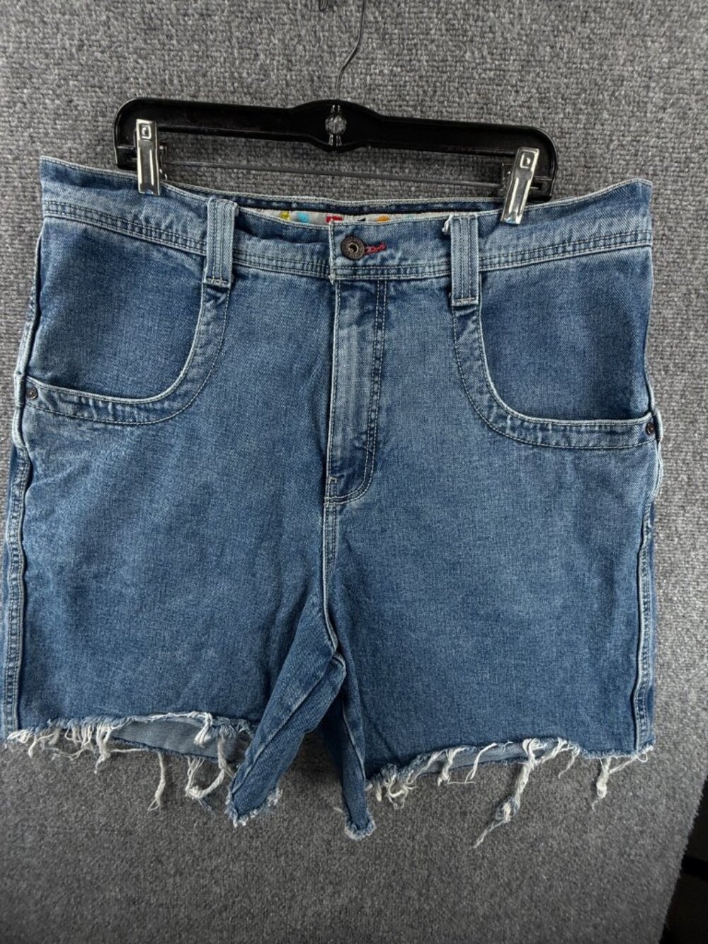 JNCO Industries Originals Rollin Cutoff Jorts Shorts Denim J360D2 ACTL 38X7